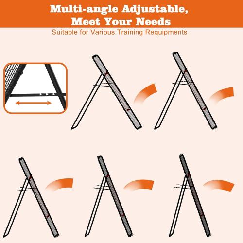 Adjustable Volleyball Rebounder Net 7x4 FT, Steel Frame & High-Tension PE Netting, Durable & Portable Volleyball Training Equipment Practice for Improving Volleying, Bumping, Spiking Skills