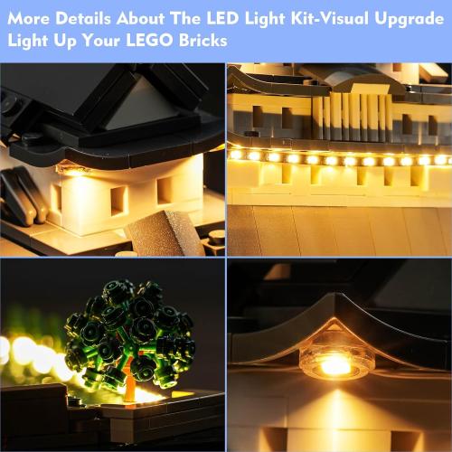 LED Light Kit Compatible with Lego Himeji Castle 21060, Remote Control Lighting Set Accessories (Lights Only, No Models)