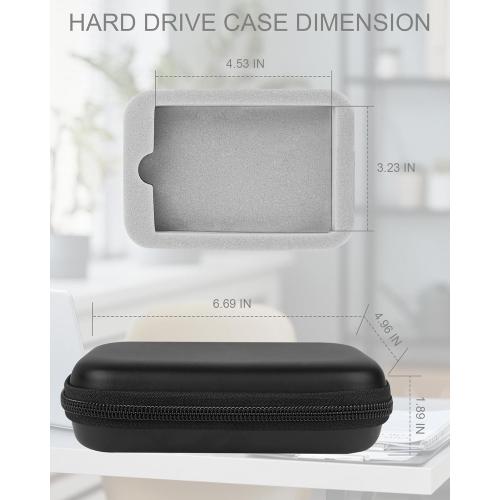 External Hard Drive Travel Case for Seagate 1TB 2TB 3TB 4TB 5TB HDD, ? blue | Mesh Pocket, Hard EVA Portable & Carrying Case,Shockproof & Waterproof, Travel Storage Bag