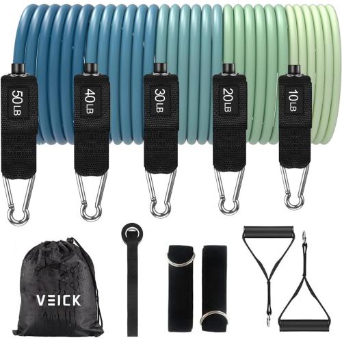 VEICK Resistance Bands, Exercise Bands, Workout Bands, Resistance Bands for Working Out with Handles for Men and Women, Exercising Bands for Fitness Weights Work Out at Home