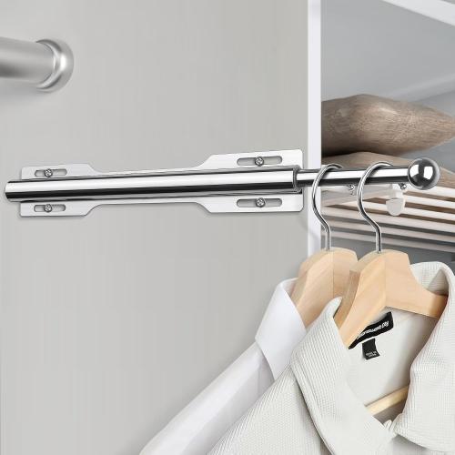 FIRJOY 12 Valet Rod for Closet Pull Out (1 Pack, Chrome)
