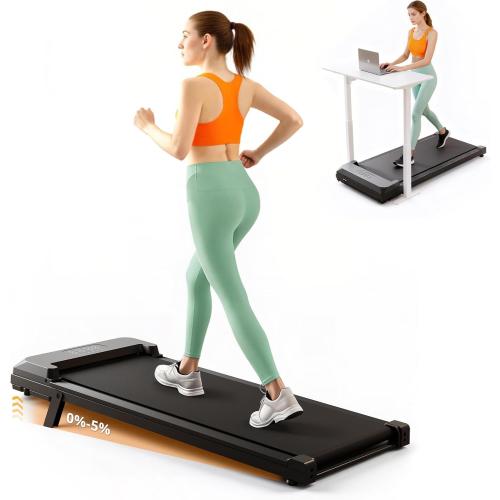Walking Pad Treadmill with Incline, Under Desk Treadmill for Home/Office with 250 lbs Weight Capacity, 2.5HP Low Noise Walking Pad, Remote Control, LED Display