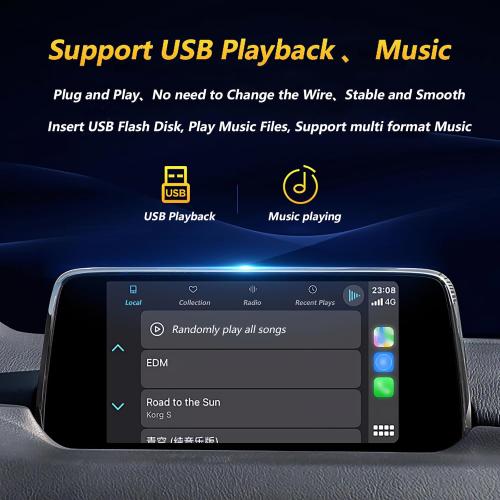Compatible Mazda CarPlay & Android Auto Upgrade Kit, Compatible with Mazda 2/3/6/CX3/CX5/CX9/MX5 2015-2020, TK78-66-9U0C OEM Hub for MZD Connect System（New Version）