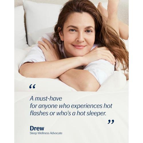 REST® Evercool® Cooling Comforter, Full/Queen, Blanket for Hot Sleepers, All Season Bedding to Keep Cool for Night Sweats, Breathable Lightweight Blanket, 90x90 Inches, Snow Ivory