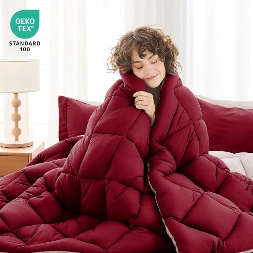 Comforter , Reversible Bed in a Bag All Season Beddingwith Comforter,