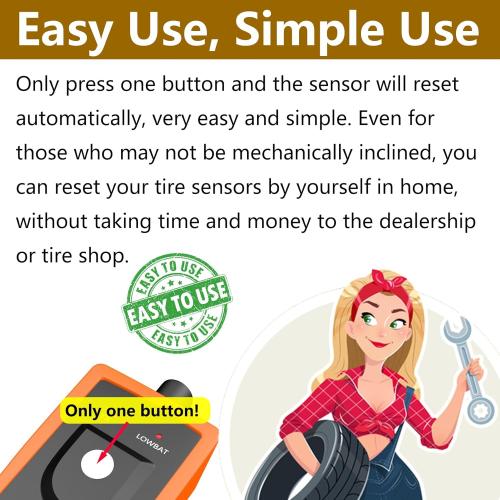EL-50448 TPMS Relearn Tool with Battery Chevy TPMS Reset Tool for Cadillac GMC Buick GM Tire Pressure Sensor Reset Tool Chevy Tire Pressure Monitoring System Sensor TPMS Programming Tool