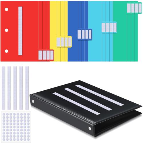 981 Pcs Communication Book Set, Small Tools for Visual Schedule Picture Cards Include 3 Ring Binder 20 Dividers 960 Hook Loop Strips Dots for Kids Autism ADHD Language Learning