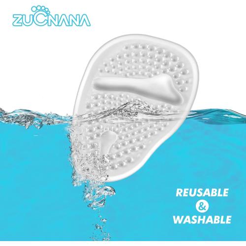 Ball of Foot Cushions (2 Pairs Gel Shoe Inserts), Heel Inserts for Women, Non Slip Heel Pads, Heel Cushions for Women Foot Pain Relief and Comfort, One Size Fits Any (Clear)