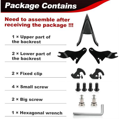22 Height Sissy Bar, PSLER Detachable Passenger Backrest Rear Pad for Touring Street Glide Road Glide Electra Glide Road King FLHR FLHX FLHT FLTR 2009-2024 | PU leather and steel, for Touring Street Glide Road Glide Electra Glide Road King FLHR FLHX FLHT FLTR 2009-2024