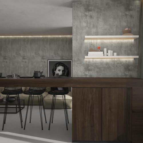 Light Grey Concrete Wallpaper Peel and Stick Matte Texture Limestone Contact Paper Self Adhesive Removable Waterproof Industrial Style Wall Stickers for Bathroom Kitchen Cabinets 17.7x118