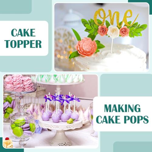 Vicenpal 120 Pcs 12 Inch Clear Acrylic Rods 3mm Diameter Round Acrylic Dowel Rods for DIY Crafts Party Decorations Gardening
