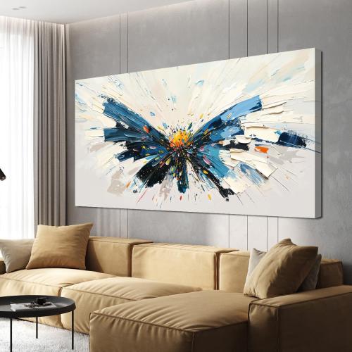 Canvas Wall Art Decor Abstract Modern Wall Art for Living Room Abstract Canvas Art Wall Decor Butterfly Wall Art Pictures Large Colorful Wall Art Prints Artwork for Walls Office Home Decor 24 X 48