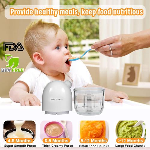 Baby Food Blender, Baby Food Maker & Food Processor, Medium, White