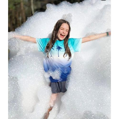 1200W Foam Machine for Foam Powder, Summer Pool Water Toys for Kids & Adults, Bubble Machine with 3pcs Foam Granules and Water Tank, Business Celebrations, Outdoor Party Events