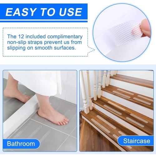 2 Pack 24 Inch Grab Bars for Bathtubs and Showers, Anti Slip Handicap Grab Bars for Shower, Safety Bath & Toilet Rail for Elderly Senior, Shower Handle Disability Assist Bathroom Handrail