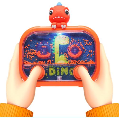 Handheld Water Game with Light – Water Ball Target Toy for Kids Ages 3 , Retro Fidget Toy, Screen-Free Car Travel Game, Road Trip Toy, Airplane Entertainment, Portable Autism-Friendly Gift