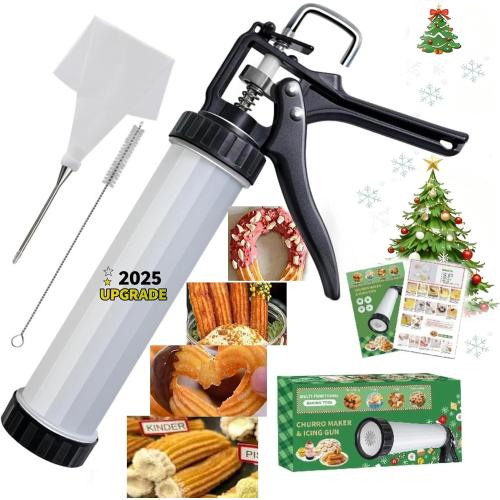 EooUooIP Churro Maker Machine Kit, Large & Durable 15 Churro Gun with Hollow Churro Disc, Maquina Para Hacer Churros, Churreras Para Churros, Churro Maker Machine, Cookie Press, Gifts for Christmas