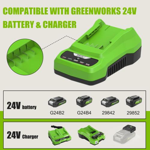 Powilling 24V CAF806 Battery Charger Replacement for Greenworks 24V Battery
