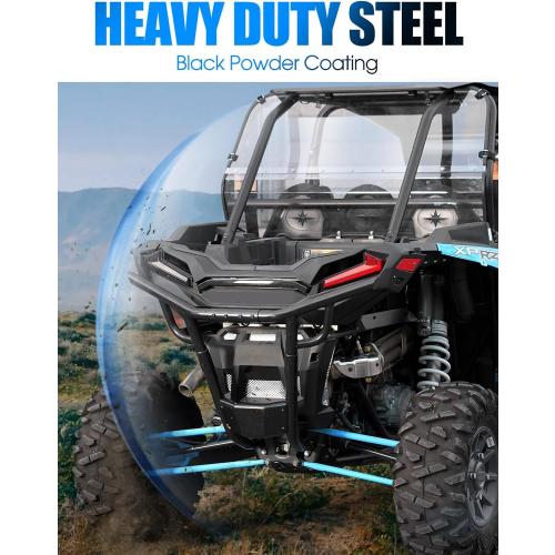 A & UTV PRO Rear Bumper Low Profile Heavy Duty Brush Guard with 2019-2025 Polaris RZR XP 1000/4 1000 /Turbo/XP 4 Turbo Replace #2884020-458