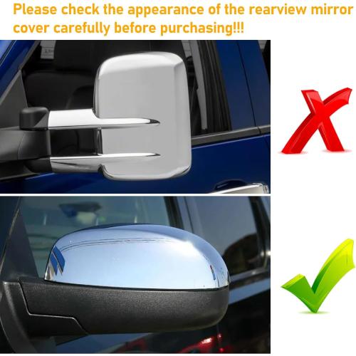 Moonlinks Compatible with Chevy Silverado Tahoe Suburban 2007-2014 LH & RH Side Mirror Cap Cover,Glossy Black Exterior View Upper Mirror Covers Replacement for GMC Sierra Yukon Cadillac Escalade ESV