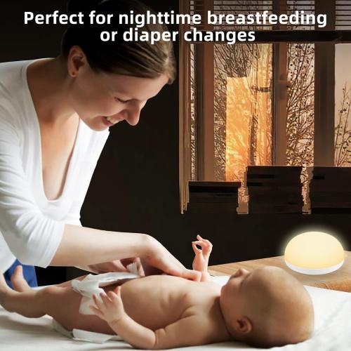 Baby Night Light,Touch Control for Baby Nursery with Remote and Timer - Rechargeable and Portable for Breastfeeding,Dimmable Nursery Light with 2 Color Modes