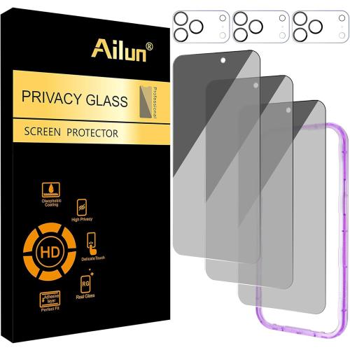 Ailun Privacy Screen Protector Camera Lens Protector for iPhone 17 Pro Max