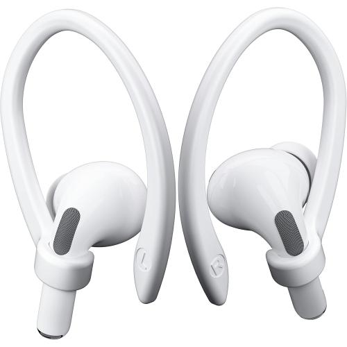 2 Pairs AirPods Ear Hooks for AirPods Pro 2, Pro, 4, 3, 2 & 1 - Upgraded Anti Slip Sports Clip Hooks - White