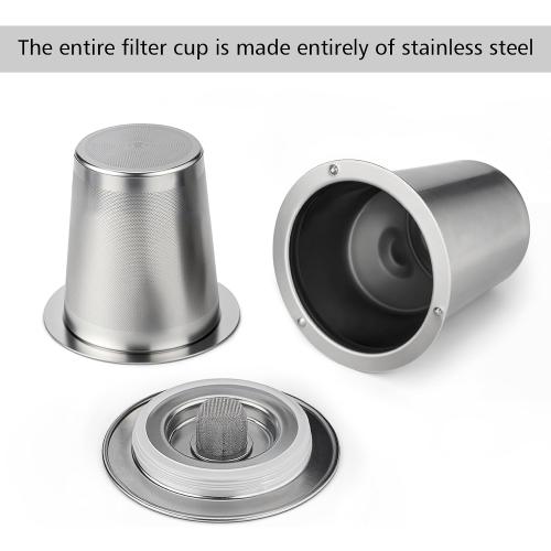 Reusable Stainless Steel Filter Cup for Cuisinart, Compatible with Cuisinart #SS-RFC HomeBarista Reusable Filter Cup (2 Pack)