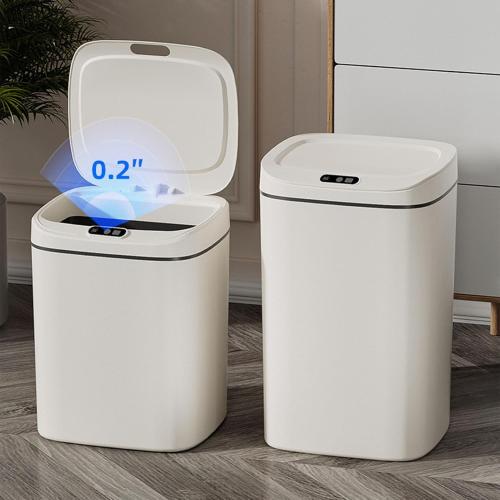 Automatic Touchless Garbage Can, Smart Motion Sensor Trash Can, Plastic Trash Can with Lid - Intelligent Trash Bin Garbage Bin Prevent Bad Smell for Bedroom Bathroom Kitchen