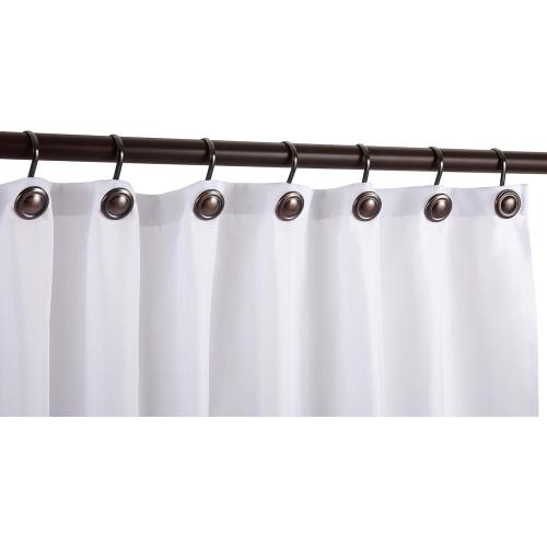 CHICTIE Bronze Shower Curtain Hooks Rings,Oil Rubbed Decorative Shower Curtain Hooks,Rustproof Vintage Shower Hooks for Bathroom,Set of 12 (Oil-Rubbed Bronze)