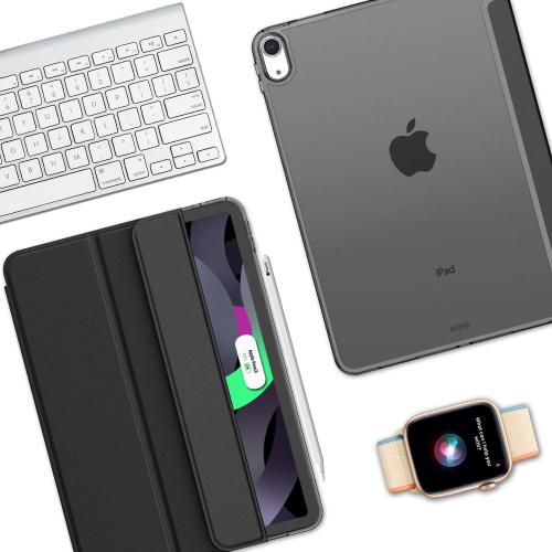 iMieet iPad Air 11 Inch Case M3 2025/M2 2024 - iPad Air 5th/4th Generation Case 2022/2020 10.9 Inch, Slim Hard PC Translucent Back Shell Cover, Support Touch ID(Black)