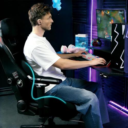 Seat Cushion for Office Chair and Car, Lumbar Support Pillow for Office Chair, Memory Foam Ergonomic Seat Cushion for Long Sitting, Back & Tailbone Pain, Sciatica - Black