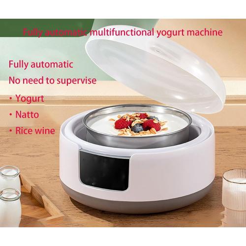 Yogurt Maker with 5 Glass Jars 1.2L Automatic Yogurt Maker with Temperature Control 36-Hour Fermentation Stainless Steel Design Suitable for Homemade Greek and Vegan Yogurt