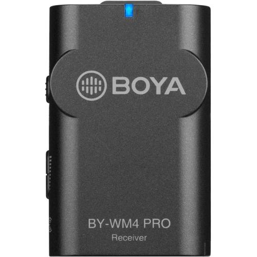 BOYA 2.4G Wireless Lavalier Microphone System, WM4 PRO-K2 Lapel Clip-on Mini Wireless Mic Compatible with Canon Nikon Sony DSLR Camera iOS Android Smartphone Audio Recorder YouTube Facebook Vlogging