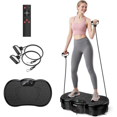 Vibration Plate Exercise Machine - 300 lbs Weight Capacity, 120 Speed Levels, 9 Workout Modes for Home Fitness, Muscle Toning & Weight Loss