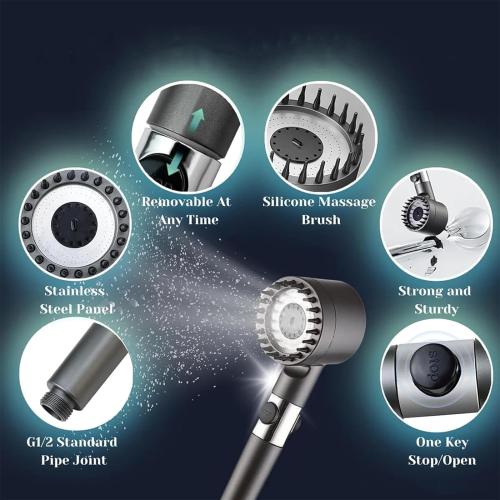 Drivse Showerhead, 2026 NEW Filtered Showerhead, Filtered Shower with Handheld, Djustable Settings with Hose