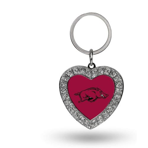 Rico Industries NCAA Team Color Rhinestone Heart Keychain - Great Accessory