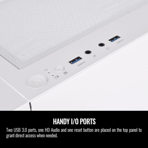 Thermaltake S200 TG ARGB Snow ATX Tempered Glass Mid Tower Gaming Computer Chassis with 120mm ARGB Lite Front Fan Pre-Installed CA-1X2-00M6WN-00