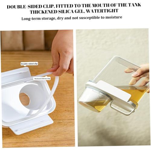 Container Sets, Rice Container, 2PCS 1100ml Airtight Cereal Storage Container with Measuring Cup & Pour Spout, Clear Plastic Rice Holder, Grain Dispenser with Handle for Flour, Sugar, Candy, Oatmeal