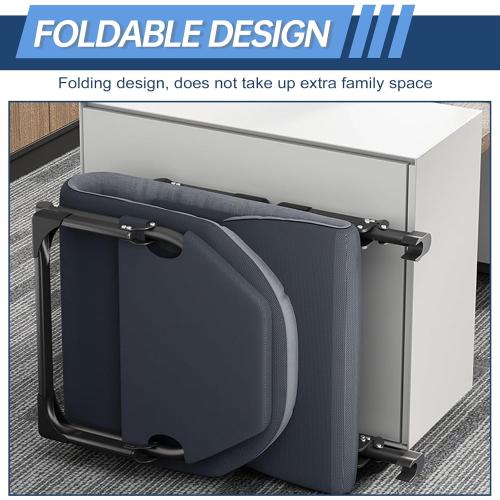 Chaise Lounge Chair, Folding Cot, 6-Angle Adjustable Camping Cot with Mattress for Patio and Beach, Foldable Bed Portable Heavy Duty Lay Flat Reclining with Pillow