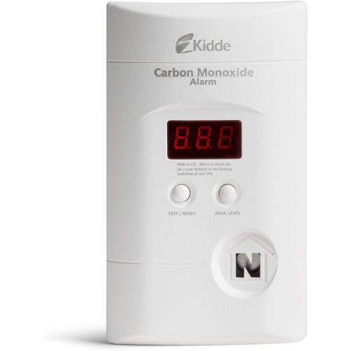 Kidde Carbon Monoxide Detector, Plug In Wall with 9-Volt Battery Backup, Digital LED Display