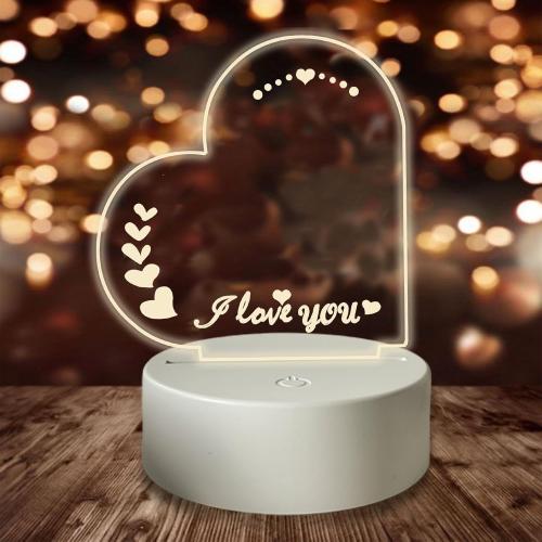 Mydethun Christmas Gift for Your Love, Personalized Acrylic Dry Erase Board with Night Light, w/16 Colors, Memo Message Board with Erasable Pen and Remote Control