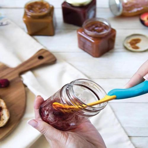 Splatypus Jar Spatula for Scooping and Scraping - Unique Fun Cooking Kitchen Gadgets for Foodies - BPA-free & 100% Food Safe - Crepe Spreader, One Sise, Blue, SP-001