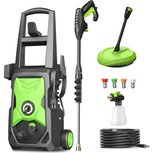 Electric Pressure Washer for Effortless Cleaning, 4800PSI Max 3.0GPM Power Washer, 4 Nozzles & Detachable Foam Cannon for Easy Use, Home/Driveway/Car Wash/Patio/Fence Power Washer with Surface Cleaner