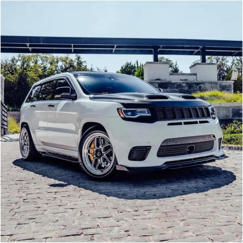 Car Side Skirt Extension Splitter A Pair Compatible For Jeep Grand Cherokee SRT/SRT8/Trackhawk 2012-2021 Plate Lip Bumper Winglet Body Kit(Wet Carbon Fiber)