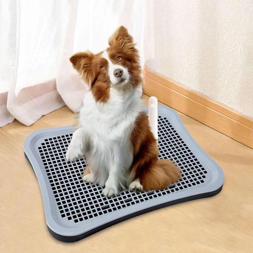 Pet Pee Toilet Puppy Potty Tray Easy to Clean Litter Bedding Box Potty Trainer Training Pads for Pets Accessories Kitten Bunny Small Animals, Black