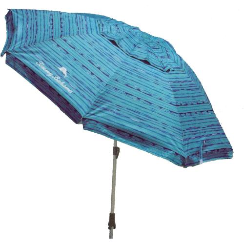 T0MMY BAHAMA Beach Umbrella with wind vent and sand anchor