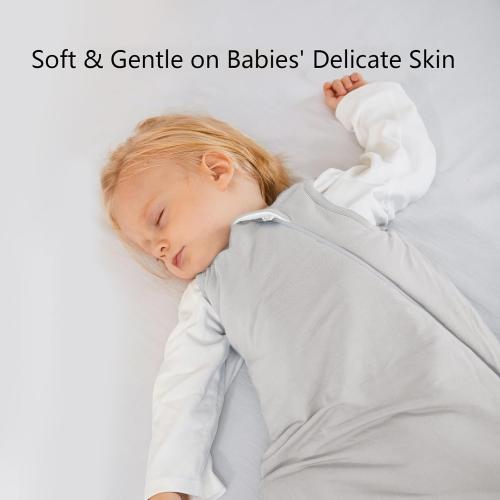 BubblePanda Rayon Made from Bamboo Sleep Sack 6-12 Months 1.0 Tog Soft Toddler Sleeping Sack for Babies 2-Way Zipper Baby Wearable Blanket
