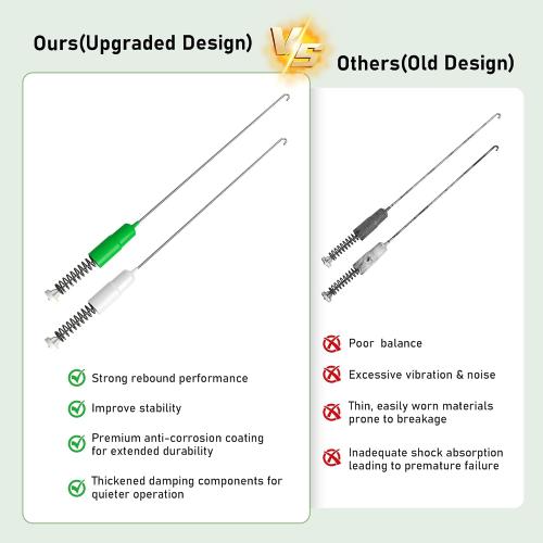 WH16X26910 WH16X26911 Washer Suspension Rods, Compatible with G.E GTW335ASN1WW GTW335ASN2WW GTW585BSV0WS GTW585BSV2WS GTW460ASJ4WW, Replaces WH16X24144 WH16X24145 AP6287023 AP6286937 Suspension Rods