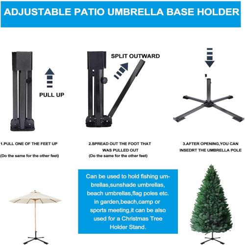 Heavy Duty Patio Umbrella Stand - Portable Beach Umbrella Base Holder, Adjustable for Courtyard, Garden, Grass, Pool & Outdoor Use maybe missing pieces